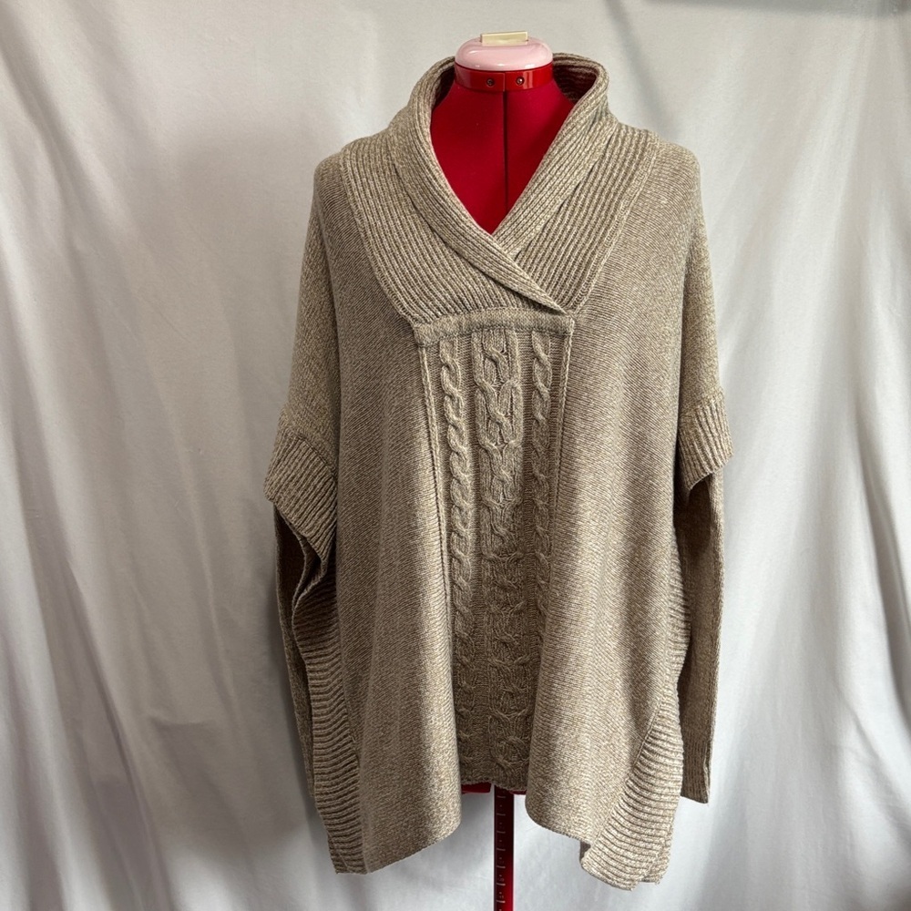 George Women's Cowl Neck Sweater in Tan SM438